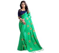 BishtHub Fashion Saree da donna in seta indiana da indossare con camicetta scucita -(3002.green)