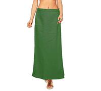 BishtHub Fashion Sottogonna In Cotone Sottogonna Donna Inskirt Sari Gonna Indiano Interiore Indossare Sottogonna Innerskirt Donne Moda, verde scuro, taglia unica