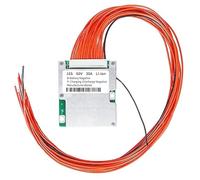 Bisida 16S BMS 60V 30A - Scheda di protezione PCB al litio con linea di bilanciamento e NTC, connettore comune, dieci funzioni di protezione, sistema di gestione della batteria agli ioni di litio, BMS