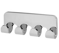 BISK - Appendiabiti Cromato Natura con Ganci, 12,5 x 2,2 x 4,8 cm