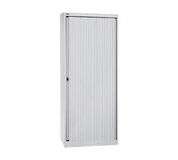 BISLEY - Armadietto per tapparelle EuroTambour, 4 ripiani, 5 OH, larghezza 800 mm, acciaio, Lg645, colore grigio chiaro, 43 x 80 x 198 cm