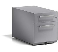 BISLEY Cassettiera con rotelle NoteTM con Manico, Universale, 1 cassetto HR, 355 Argento, 77.5 x 42 x 49.5 cm