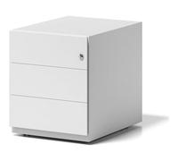 BISLEY Cassettiera con rotelle NoteTM con Maniglia, 3 cassetti universali, Metallo, 696 Bianco Stradale, 56.5 x 42 x 49.5 cm