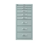 BISLEY ECO - Cassettiera a 8 cassetti, colore: Argento