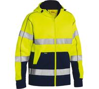 Bisley Felpa con cappuccio nastrata in pile Hi Vis M