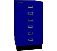 BISLEY MultiDrawer, Serie 29 con Base, DIN A3, 6 cassetti, Metallo, 639 Blu Oxford, 43.2 x 34.9 x 67 cm