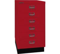 BISLEY MultiDrawer, Serie 29 con Base, DIN A3, 6 cassetti, Metallo, 670, Rosso Cardinale, 43,2 x 34,9 x 67 cm