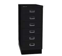 BISLEY MultiDrawer, Serie 29 con Base, DIN A4, 6 cassetti, Metallo, 633 Nero, 38 x 27,9 x 67 cm