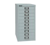 BISLEY MultiDrawer, Serie 29, DIN A4, 10 cassetti, 355 Argento, 38 x 27.9 x 59 cm