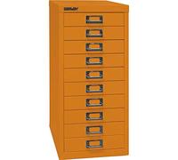 BISLEY MultiDrawer, serie 29, DIN A4, 10 cassetti, metallo, 603, arancione, 38 x 27,9 x 59 cm