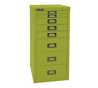BISLEY MultiDrawer, Serie 29, DIN A4, 8 cassetti, Metallo, 604 Verde, 38 x 27.9 x 59 cm