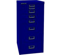 BISLEY MultiDrawer, Serie 29, DIN A4, 8 cassetti, Metallo, 639 Blu Oxford, 38 x 27.9 x 59 cm