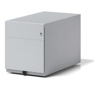 Bisley Note - Cassettiera su rotelle con Maniglie, 1 cassetto Universale, 1 cassetto HR, in Metallo, 645 Grigio Chiaro, 77,5 x 42 x 49,5 cm
