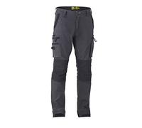 Bisley Workwear UKBPC6333_BCCG - Pantaloni cargo, elasticizzati con zip e tasche al ginocchio, taglia 44S, colore: carbone