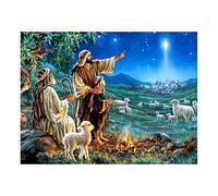 Bismarckbeer - Kit per diamond painting 5D, natività di Gesù, quadro a immagine completa, fai-da-te, da realizzare in stile punto croce e con pietre da applicare
