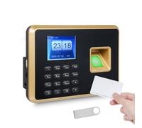 Bisofice A2 Rilevatore Presenze Dipendenti con Scansione impronte digitali e RFID Password, Timbratrice Presenze Prompt Vocale, Timbracartellini Display da 2,4", Italiano