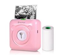 Bisofice A6 Mini Stampante Fotografica HD 304DPI Wireless BT Stampante Termica Immagine Etichetta Memo Note Diario Ricevuto Stampante Istantanea Adesivo AR Foto Funzione Stampa Senza Inchiostro, Rosa