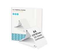 Bisofice Carta termica A4, 200 fogli, compatibile con stampante termica portatile L81, M08F, ITP01, A40, A81, 210 x 297 mm