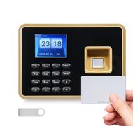 Bisofice Rilevatore Presenze Dipendenti, Timbratrice Presenze con Scansione impronte digitali, RFID, Password, Timbracartellini Prompt Vocale, Display da 2,4", D'oro