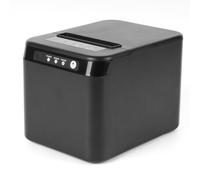 Bisofice Stampante termica da 80 mm, supporta ESC/POS, stampante per ricevute, stampante POS per il taglio automatico, nero (200 mm/s, USB + porta Ethernet)