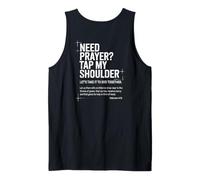 Bisogno di Preghiera Tap My Shoulder Bibbia Verse Christian On Back Canotta