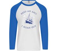 Bisogno Un Arc ? I Noè Guy Divertente Ateismo Uomo L/S Baseball T-Shirt