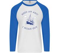 Bisogno Un Arc ? I Noè Guy Divertente Ateismo Uomo L/S Baseball T-Shirt