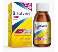 Bisolvon Duo Emolliente Sciroppo Tosse, Sciroppo Tosse Secca e Gola Irritata Adulti e Bambini 2+ Miele, Senza Glutine, Senza Lattosio - Calma lo Stimolo a Tossire e allevia il Mal di Gola (100ml)