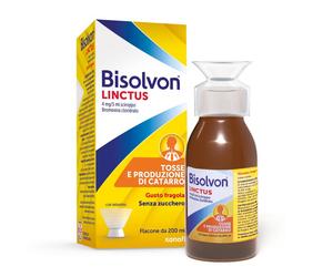 Bisolvon Linctus - Sciroppo per la tosse grassa dei bambini - aroma fragola - 200 ml