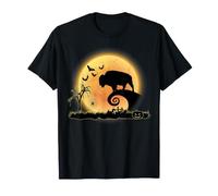 Bison Animal And Moon Funny Scary Halloween Costume Maglietta