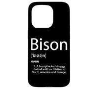 Bison Definition Bovid Farm Animal Bisonte Burger Corna di carne Custodia per iPhone 15 Pro