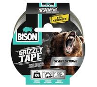 BISON Grizzly® - Rotolo di nastro adesivo per riparazioni, ultra resistente, 25 m, grigio