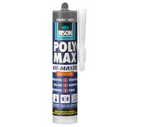 Bison Poly Max Kit bianco da 280 ml, kit tutto in 1, guarnizione impermeabile, universale, per interni ed esterni, verniciabile, a prova di restringimento, resistente alla temperatura da - 40°C a +
