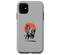 Bison Rider Cowboy Dude on an American Buffalo Custodia per iPhone 11