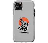 Bison Rider Cowboy Dude on an American Buffalo Custodia per iPhone 11 Pro Max