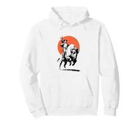 Bison Rider Cowboy Dude on an American Buffalo Felpa con Cappuccio