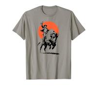 Bison Rider Cowboy Dude on an American Buffalo Maglietta