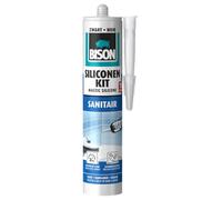 Bison Sigillante in silicone nero da 300 ml, sigillante sanitario, impermeabile, resistente alla muffa, resistente allo sbiadimento, permanente, elastico, facile da lavorare