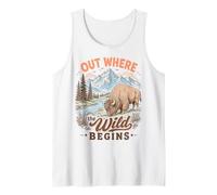 Bison Wilderness Outdoor Adventure Nature Lover Mountains Canotta