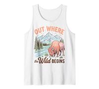 Bison Wilderness Outdoor Adventure Nature Lover Mountains Canotta