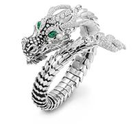 BISONBLUE Anello Donna Anelli Regalo Gioielli Accessori Moda Anello Aperto Da Uomo Occhi Verdi Drago Iperbole Anelli Stile Punk Da Uomo Ridimensionabile