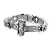 BISONBLUE Bracciale Uomo Bracciali Regalo Braccialetto Bracciale da Uomo A Croce retrò A Portata di Mano Braccialetti da Uomo Motociclista da Uomo