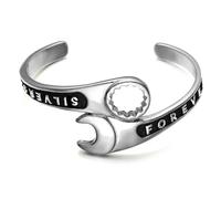 BISONBLUE Bracciale Uomo Bracciali Uomo Punk Personalizzato Braccialetto Sportivo Chiave Inglese Bracciale Riparazione Strumento Chiave Polsino Aperto Bracciale Uomo Motociclista Rock Festa Gioiel