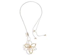 BISONBLUE Collana Ciondolo Donna Catena Collane Lunghe Con Ciondolo A Forma Di Fiore Catene A Serpente Collane A Catena Con Maglione Per Donna Fiore Regolabile2