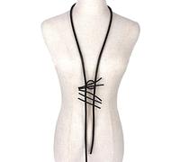 BISONBLUE Collana Donna Ciondolo Pendente Uomo Necklace Collane Con Dichiarazione Di Corda Multicolore Per Le Donne Abito Maglione Catena Collana Lunga Accessori Per Feste Alla Moda Nero