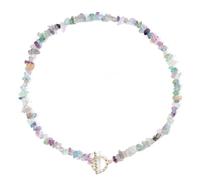 BISONBLUE Collana Donna Ciondolo Regalo Catena Pendente Accessori Moda Perline Collana Perline Collane Nuziali Fluorite