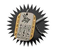 BISONBLUE Collana Uomo Ciondolo Donna Hip Hop Punk Rock collana Vintage Con Rune Collana Con Ciondolo Con Etichetta Occhio Di Horus Anubis Per Uomo Donna S1