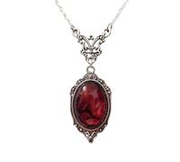BISONBLUE Collana Uomo Ciondolo Lunga Catenella Donna Regalo Collana Collana Con Ciondoli Al Quarzo Rosso Sangue Gotico Collana A Farfalla Per Accessori Da Donna Vintage 1