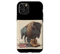 Bisonte americano in cerca militare per gli amanti dei bisonti Custodia per iPhone 11 Pro