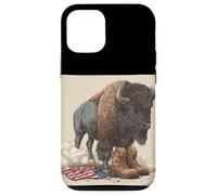Bisonte americano in cerca militare per gli amanti dei bisonti Custodia per iPhone 12/12 Pro